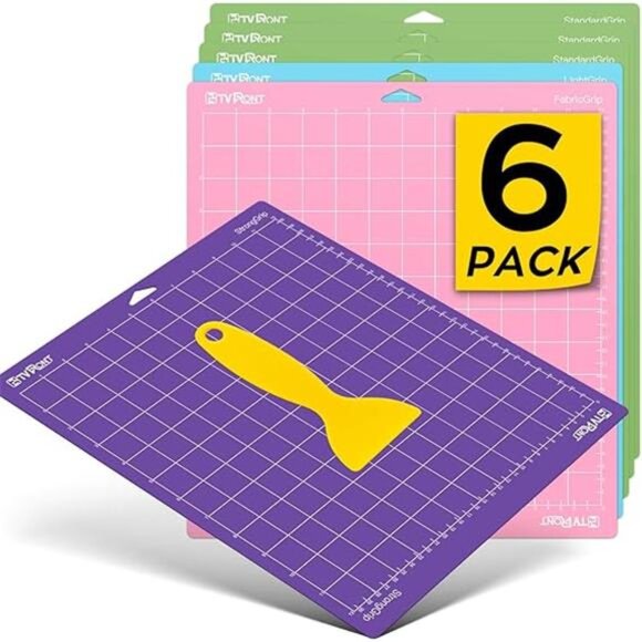 HTVRONT Cutting Mat for Cricut, 6 Pack Cutting Mat 12x12(StandardGrip, - Picture 7 of 7